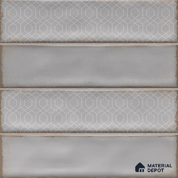 Faux Subway  Tile TL 07257 C Sintra 5006 Luster 1 ft x 1 ft Ceramic Matte Finish - 9 mm  | 2 mm Spacer is Mandatory | Please Expect a Slight Variation of Pattern (Sample)